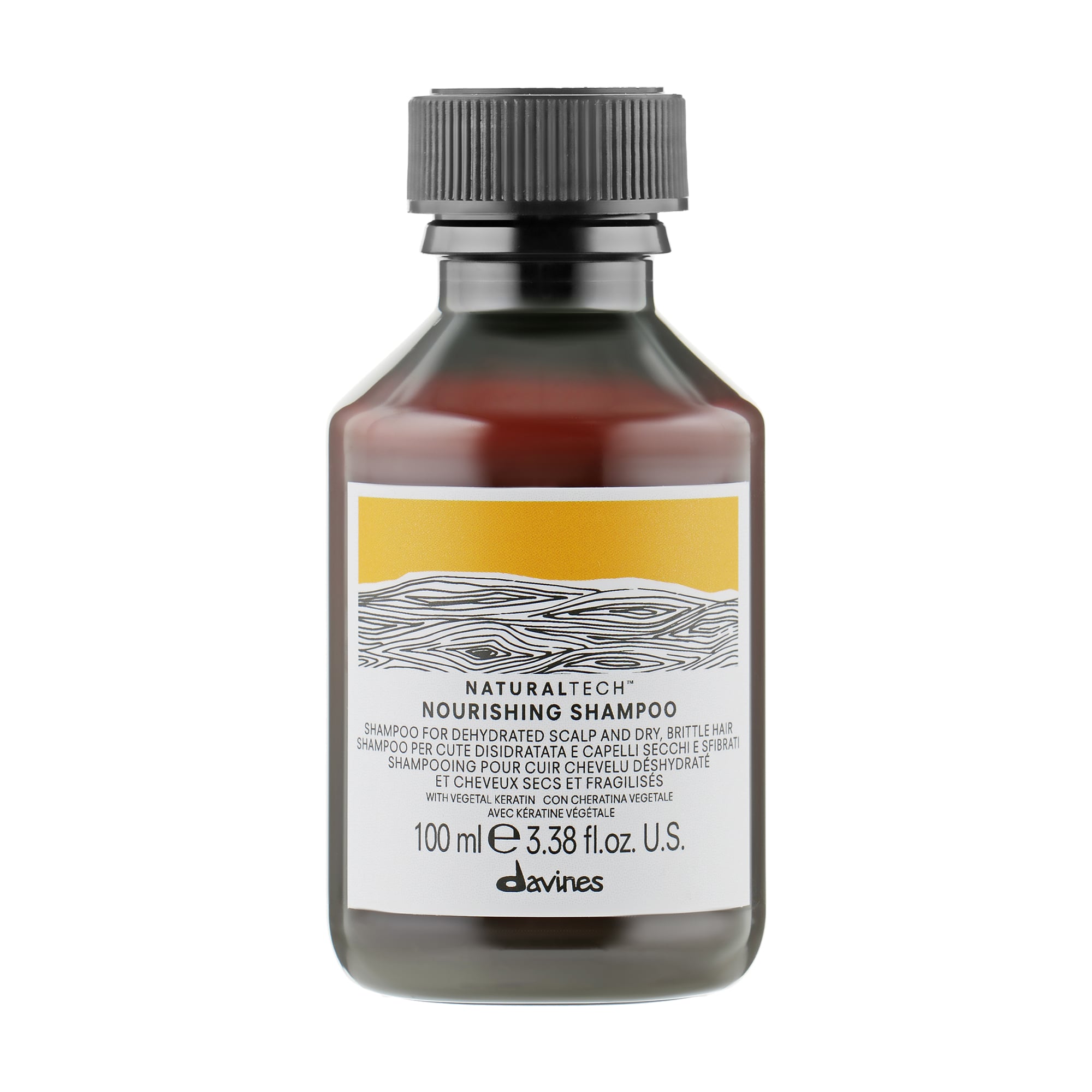 Безсульфатний живильний шампунь Davines NaturalTech Nourishing Shampoo для зневодненої шкіри голови та сухого волосся, 100 мл